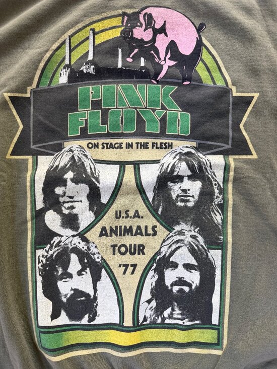 Pink Floyd Other - Pink Floyd Animals Tour 1977 Oversized Sweatshirt Green L/XL Urban Outfitters